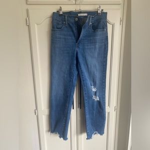 LEVI 724 high rise straight crop jeans